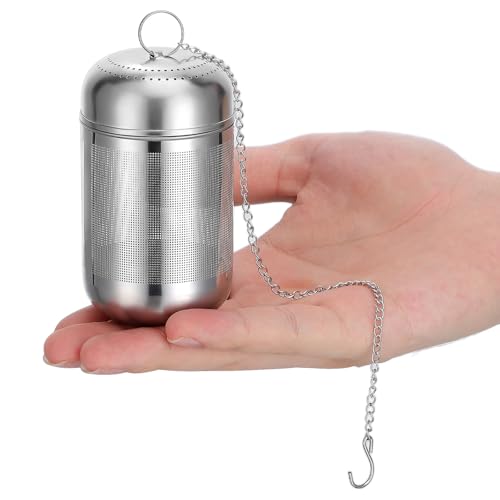 JECOMPRIS Filtro Colador de Especias de Acero Inoxidable Cesta de Almacenamiento Multifuncional para Té Suelto Infusor Práctico con Diseño Colgante Seguro y Duradero para Cocción y Bebidas