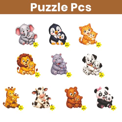 Image of Webby Baby Animals Level Up Jigsaw Puzzle for Kids