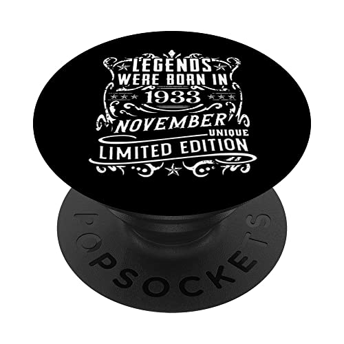 Cumpleaños Noviembre 1933 Edición Limitada Regalo Vintage PopSockets PopGrip Intercambiable