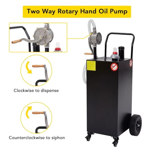 Tropow 02 Portable Fuel Caddy Transfer Fluid Diesel Storage Tank Container, Large Gasoline Diesel Can thumb #2