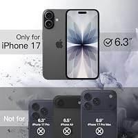 JETech Magnetische Hülle für iPhone 17, Schwarz – Ansicht 2