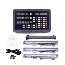 Set Milling/Lathe/Drill Machine DRO Digital Readout with 3 Pcs Linear Scales - Linear Scale