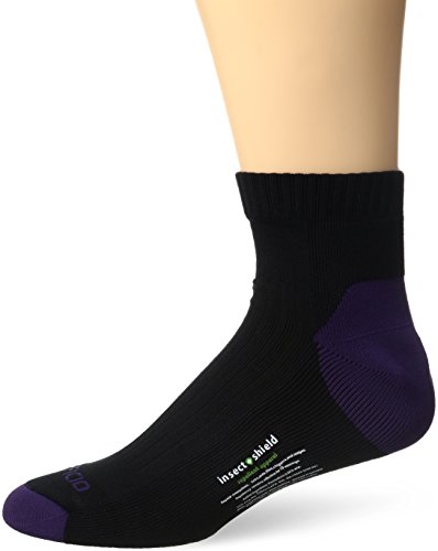 Image of ExOfficio BugsAway Sol Cool Quarter Socks, Blackberry, Large /X-Large