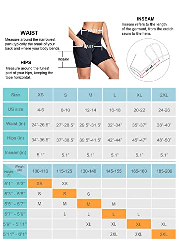 Baleaf Padded Bike Shorts Womens, Cycling Shorts With Padding, Pockets, Upf50+, Anti-Slip Black M #TOP6