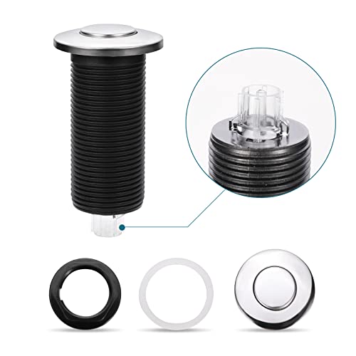 Rqyekdo Garbage Disposal Air Switch Kitchen Sink Top Long Stainless Steel Brushed Nickel Long 2.5" For Food And Waste Disposal On/Off Air Button Parts Gold #TOP3