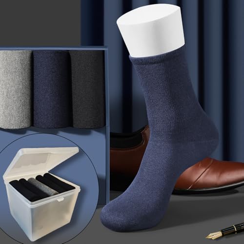 97% cotton socks men's business men's socks mid-calf socks four seasons models gift box packaging 5 pairs2