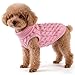 EGAOMU 犬服 セーター ニット 極上の肌触り＆保温性 秋冬 防寒 ドッグウェア ケーブル編み ハイネック 暖かい 柔らかい 伸縮性着せやすい 小型犬 チワワ プードル 洗える