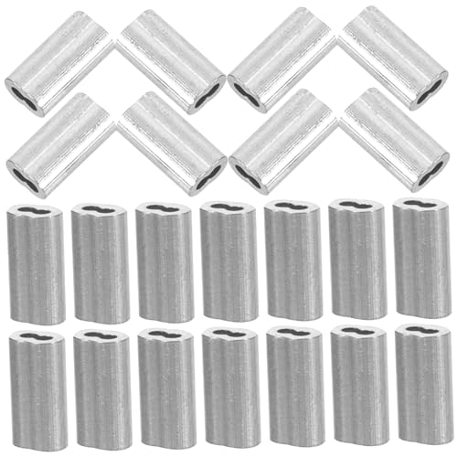 STOBAZA 100pcs Aluminum Wire Rope Chuck Swaging Tool Throttle Cable Ends Wire Crimps Cable Crimps Kit