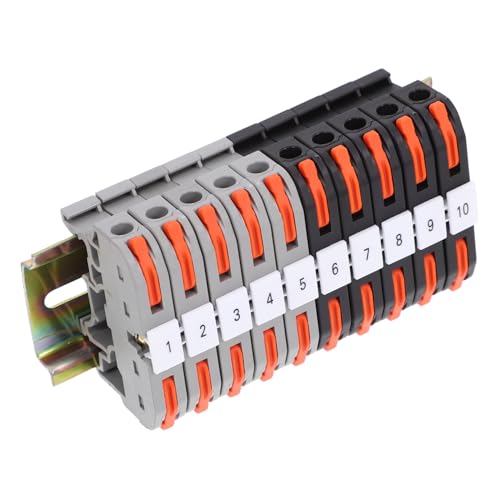 Borniers pour rail DIN anti faux contact avec connexion rapide calibre AWG