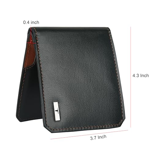 Image of URBAN FOREST Tyson Green /Rust Leather Wallet for Men