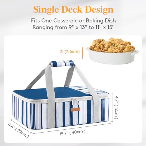 image for LUNCIA Insulated Casserole Carrier for Hot or Cold Food, Lasagna Lugge