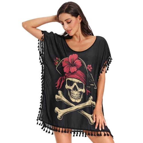 Red Anchor Bathing Suit Cover Ups for Women Beach Swimsuit Cover Up Beachwear S