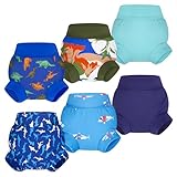 BIG ELEPHANT Baby Swim Diapers 3/6 Pack – Reusable Waterproof Diapers, Soft Breathable Swimwear for Boys and Girls