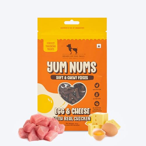 Image of Yum Nums by HUFT Soft & Chewy Sticks - 200 gm | Egg & Cheese with Chicken | Healthy Dog Treats | High-Protein, Gluten & Grain-Free | No Artificial Colors, Salt & Sugar-Free
