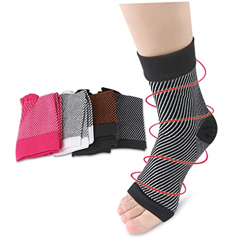 DOITOOL 1 Entorse E Calcanhar L/Xl Pressurizado Elástico Respirável Apoio Pé Laranja Meias Protetore