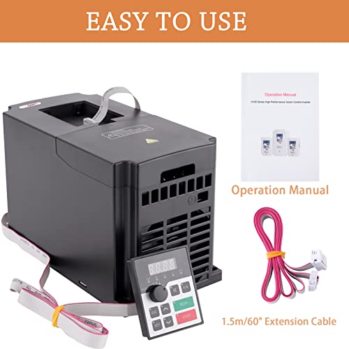 Qnk Vfd Converter Single To 3 Phase Inverter Variable Frequency Drive Cnc Spindle Motor Speed Controller 7.5Kw 10Hp 220V Ac 33A #TOP3