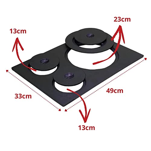 Chapa Fogão A Lenha 3 Bocas Ferro Fundido - Envio Rápido