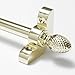 Price comparison product image Premium Quality Stair Rods 1/2" x 28.5" Brass Flat bar Pineapple Finial