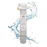AEG FFS2 Fácil Instalación Directamente en el Grifo Principal Bajo el Fregadero, Reducción de Cloro y Sedimentos, Blanco, Vida Útil: 6 Meses/7500L de Agua