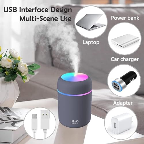Humidifier for Room Moisture, Aroma Diffuser for Home, Mist Maker, Cool Mist,Small Quiet Air Humidifier, Ultrasonic Essential Oil Diffuser Electric (300ml,Multicolour) - Image 9