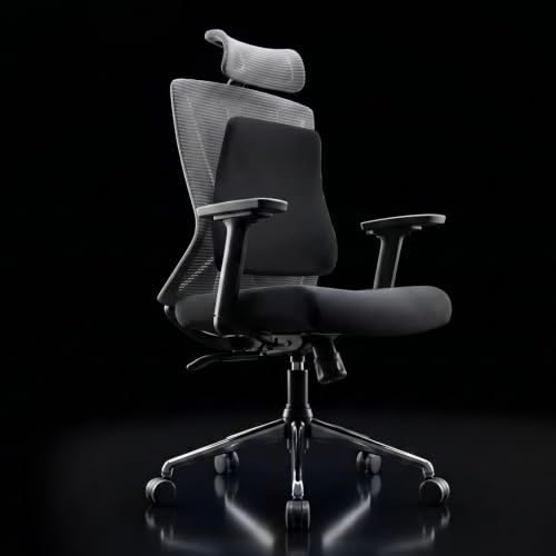 Image of ValorX USA Summit 2026 Ergonomic High Back Office Chair | Orthopedic Memory Foam Back Cushion | Smart Tilt-Lock Mechanism | Breathable Italian Mesh | 3D Armrest | 3 Year Warranty | Black & Grey