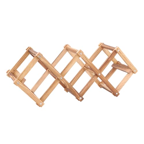 Soporte de vino de madera BESPORTBLE para 5 botellas miniatura 1