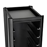 EN Tablettwagen schwarz für 10 EN Tabletts Aluminium, MDF