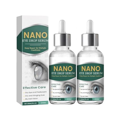 Nano Eye Drops Serum, collirio, cura per alleviare l'affaticamento degli occhi, delicato ed efficace, 30 ml/confezione (2pcs)