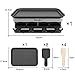 Raclette 8 Personen Grillplatte Antihaftbeschichtet Raclette Grill 4 6 Personen mit 8 Mini Raclette Pfännchen & 4 Holzspatel Stufenlos Regulierbare Temperatur 1500W Edelstahl