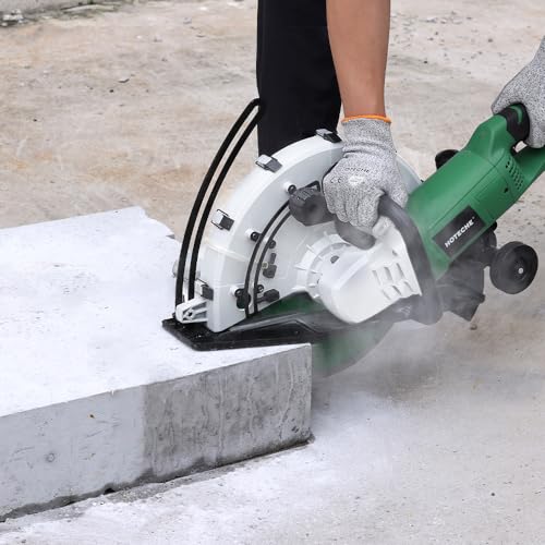 Image of Hoteche 14-Inch Electirc Concrete Saw - 2600W Multifunctional Cut-off Saw with Diamond Cutting Blade for Masonry, Mentalworking and Woodworking