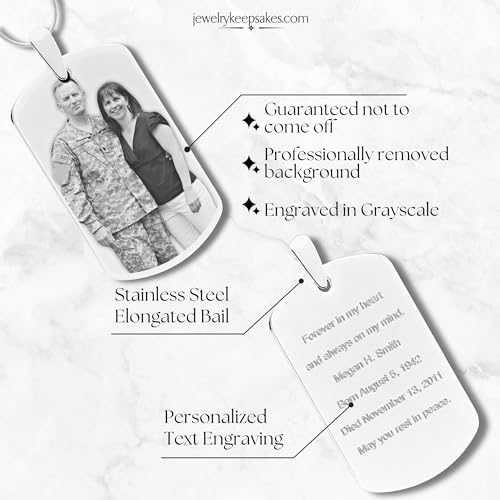 Personalized Photo Engraved Dog Tag with 20" Chain4