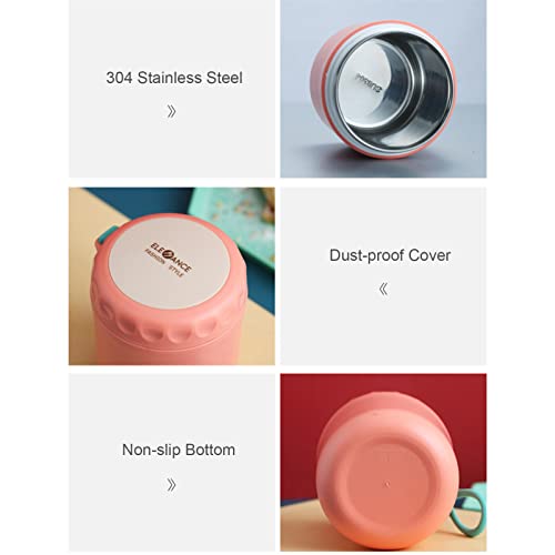 Copo de Sopa Isolado Copo de Água Isolado de Aço Inoxidável com Colher Recipiente de Almoço Isolado