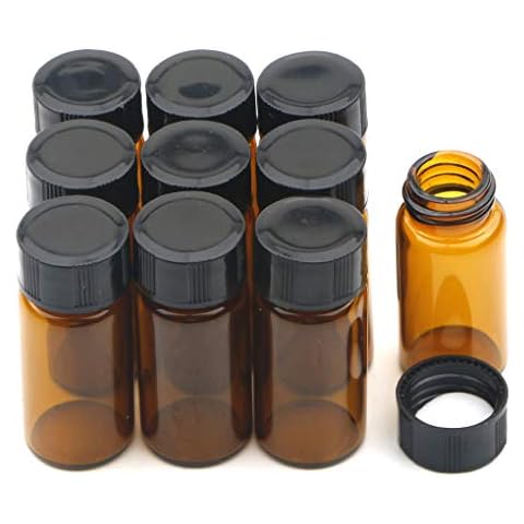 JIUWU 5 ml Brown Glass Vials Cover