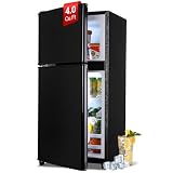 Mini Fridge with Freezer 4.0 Cu. Ft. Small Refrigerator with Freezer Black