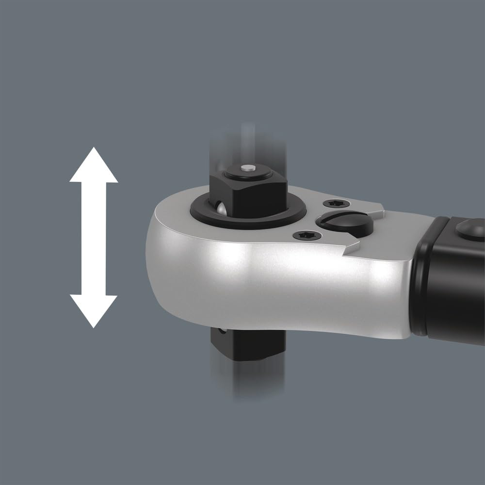 Wera Click-Torque Lock C 3 R/L Llave dinamométrica, ajustable, función Torque, cuadradillo pasante (1/2"), apriete derecha/izquierda, 40-200 Nm, 1/2" x 40-200 Nm