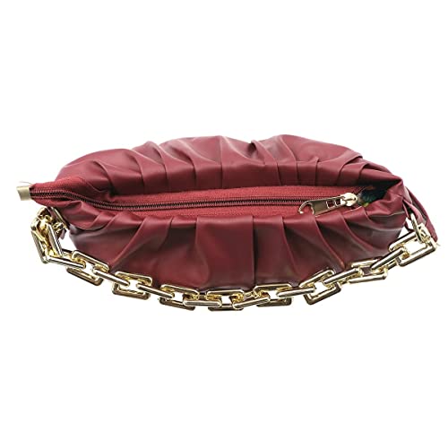 Image of Women's Cloud Shape Sling Bag Trendy Fashion Shoulder Bag Chain Handle Crossbody Bag for Girls