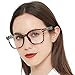 AEZUNI Oversize Square Reading Glasses for Women Oversized Trendy Large Readers 100 125 150 175 200 225 250 275 300 350 400 500 600(Demi,1.25)