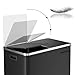 SONGMICS Trash Can, 2 x 8 Gallon (2 x 30 L) Garbage Can for Kitchen, with 15 Trash Bags, 2 Compartments, Plastic Inner Buckets and Hinged Lids, Airtight, Black ULTB60BK