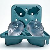 Alien Ice Cube Tray for Whiskey & More - Large Custom Silicone Mold for Bourbon, Cocktails,Chocolate, Jelly, Baking. Epoxy Resin Mold for Custom DIY Figures. Halloween Party Decor.