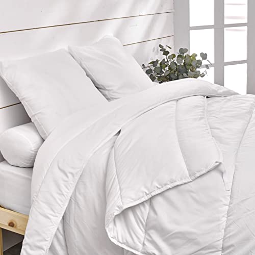 Bleu Câlin Couette 4 Saisons 2 Personnes, 3 Couettes en 1, Blanc, 240x260 cm, KTD