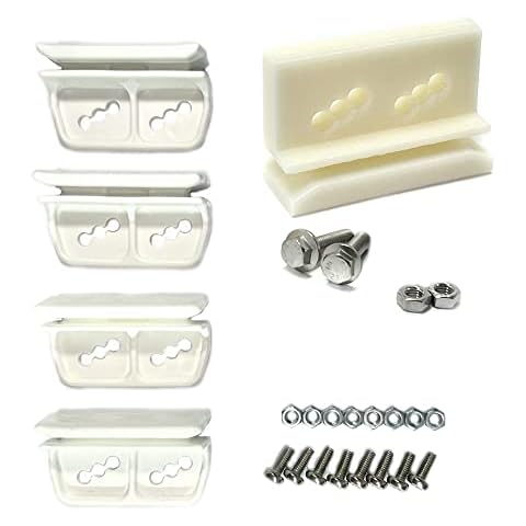 Mobriver Repair kit for Spacemaker Treco Shed: 4 x Genuine Door Glide A67 + 1 Free Reinforced Door Glide White Cover