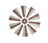 Deco 79 Metal Windmill Home Wall Decor Indoor Outdoor Wall Sculpture, Wall Art 30' x 2' x 30', Brown