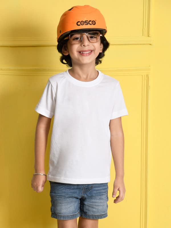 Image of Nusyl Boys Half Sleeves Solid T-Shirt for Kids | Soft Cotton Blend | Comfortable Regular Fit | Casual 2-16 Years | Multiple Colors & Pack Options
