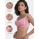 enamor bamboo cotton a077 side support everyday womens t shirt bra 3x softer 4x more absorbent antimicrobial padded wirefree full coverage