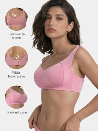 Image of Enamor Bamboo Cotton A077, Side Support, Everyday Women's T-Shirt Bra - 3X Softer, 4X More Absorbent, Antimicrobial, Padded, Wirefree, Full Coverage