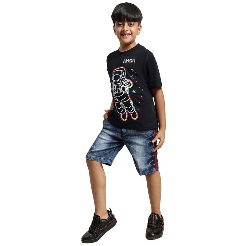 Image of Kidsville Spiderman Printed Regular Fit Orange Cotton Boy's T-Shirt