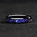 4mm 8mm Purple Blue Orion Nebula Tungsten Ring Black Plated Engagement Wedding Promise Matching Ring Set for Women Men Polished Shiny Comfort Fit (Black Nebula 8mm, 11)