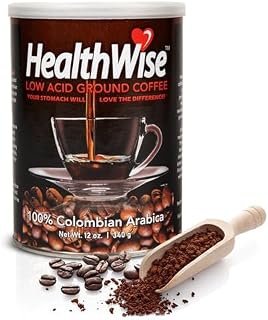 HealthWise Low Acid Ground Coffee | Colombian Arabica | Healthier Coffee for Sensitive Stomachs - Acid Reflux, Heartburn, Gastro Issues | 12 oz - 340 gm (9)