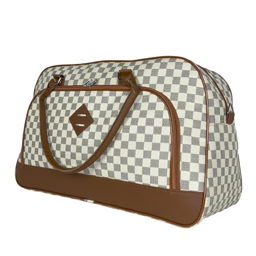 Mala Viagem Bolsa Feminina Bordo Grande Couro Feminina Alça Transversal Removivel Branca Resistente