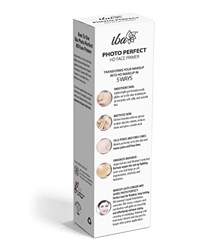 Image of Iba Photo Perfect Hd Face Flawless Finish Primer Transparent 35g | Matte Gel Based Light Weight Formula | Fills Pores & Fine Lines | Provides Radiant & Smooth Finish | Makes Makeup Last Longer | Halal Certified & Vegan Makeup